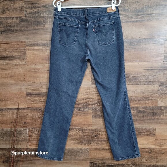 Levi's Jeans Size 12 Straight 505 Mid Rise Medium Dark Wash Western Country Girl - Picture 2 of 11